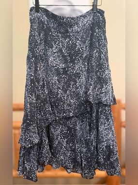 Free People Snakeskin Ruffle Wrap Skirt • Size 6